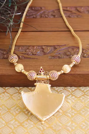 Gold Platted Palakka Necklace Set