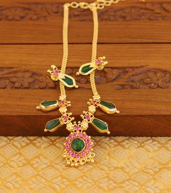 Gold Platted Palakka Necklace Set 1