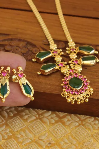 Gold Platted Palakka Necklace Set