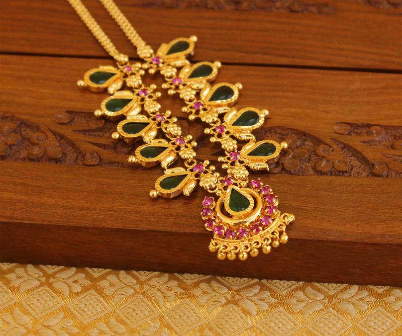 Gold Platted Palakka Necklace Set
