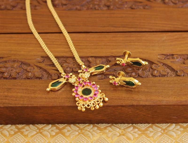 Gold Platted Palakka Necklace Set