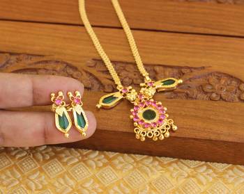 Gold Platted Palakka Necklace Set 3