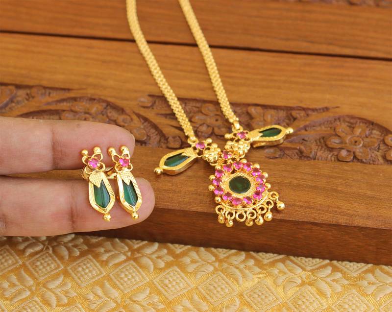 Gold Platted Palakka Necklace Set