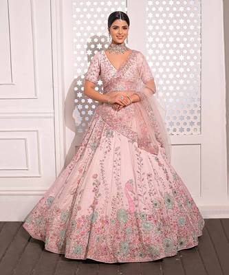 Ivory Periwinkle Garden Lehenga Set 1