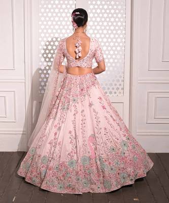 Ivory Periwinkle Garden Lehenga Set 5