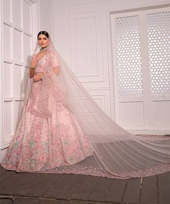 Ivory Periwinkle Garden Lehenga Set 6