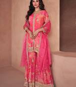 Pink Bridal Sharara Set for Women