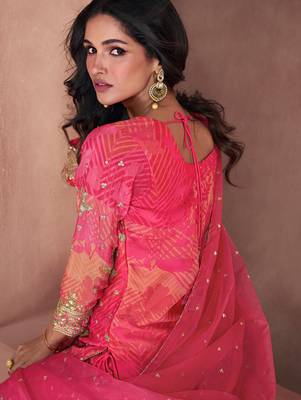Pink Bridal Sharara Set for Women 2