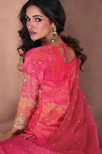 Pink Bridal Sharara Set for Women