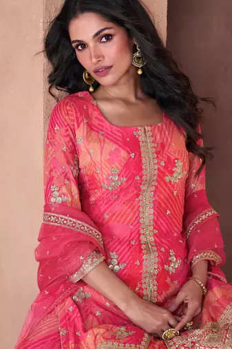 Pink Bridal Sharara Set for Women