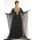 Black Georgette Zari Work Kaftan