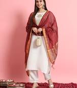 women kurta and trousers pant set silk blend