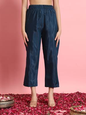  women alia cut embroidered viscose silk floral printed a-line kurta with pant & dupatta set 4