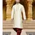 Men's wear fawn art silk dhoti kurta