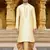 Men's wear fawn art silk dhoti kurta