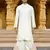 Men's wear cream art silk dhoti kurta