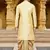Men's wear fawn art silk dhoti kurta