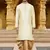 Men's wear fawn art silk dhoti kurta