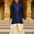 Men's wear blue art silk dhoti kurta