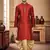Men's wear maroon art silk dhoti kurta