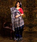 Royal Blue Baluchari  Saree Set