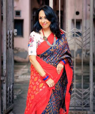 Multicolor Double Ikat Handloom Saree Set 4
