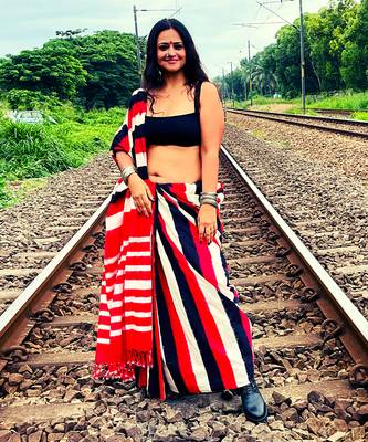 Multicolor Ikat Saree Set 2