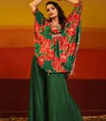 Premium stylish digital printed muslin cord-set kaftan style