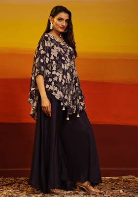 Premium stylish digital printed muslin cord-set kaftan style 2