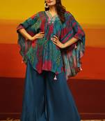 Premium stylish digital printed muslin cord-set kaftan style