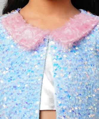 Razzle dazzle girls sequins blue party jacket 5