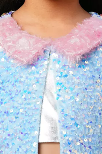 Razzle dazzle girls sequins blue party jacket
