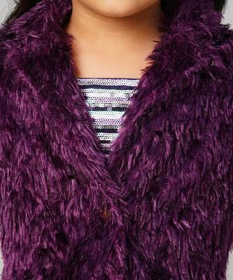 Glam up girls party fur jacket with palazzo pant 3