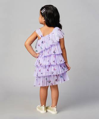 Glam up girls lavender tiered party dress 5