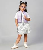 Glam up party lavender shimmer jacket