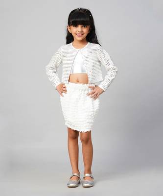 Razzle dazzle sequin party white jacket 1
