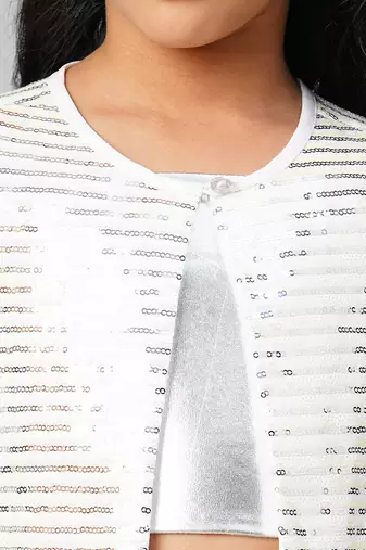 Razzle dazzle sequin party white jacket