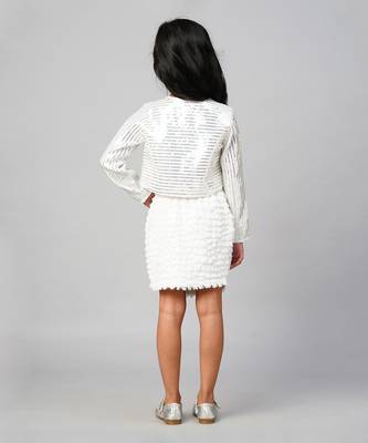 Razzle dazzle sequin party white jacket 5