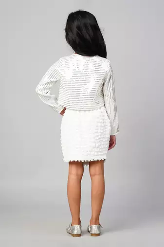 Razzle dazzle sequin party white jacket