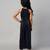 Glam up girls party velvet navy jumpsuit