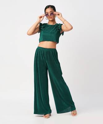 Glam up girls green party co-ord set 1