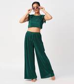Glam up girls green party co-ord set