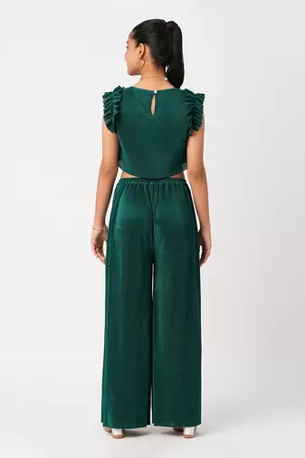 Glam up girls green party co-ord set
