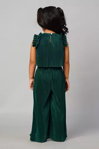 Glam up girls green party co-ord set