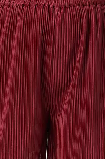 Glam up girls maroon party co-ord set