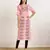 Vahson lucknow chikan hand embroidered cotton a-line pink kurta for women