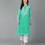 Vahson women's lucknow chikankari hand embroidered georgette a-line kurta green