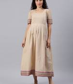 Off white with pink border maternity dress