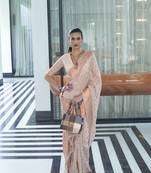 Beige Zari Modal Weaving Kora Silk Saree For Women Wedding Special Festive Occasion Saree