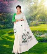 RSV fabrics kerala kasavu cotton saree with running blouse